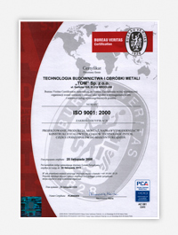 Certyfikat Bureau Veritas Certification